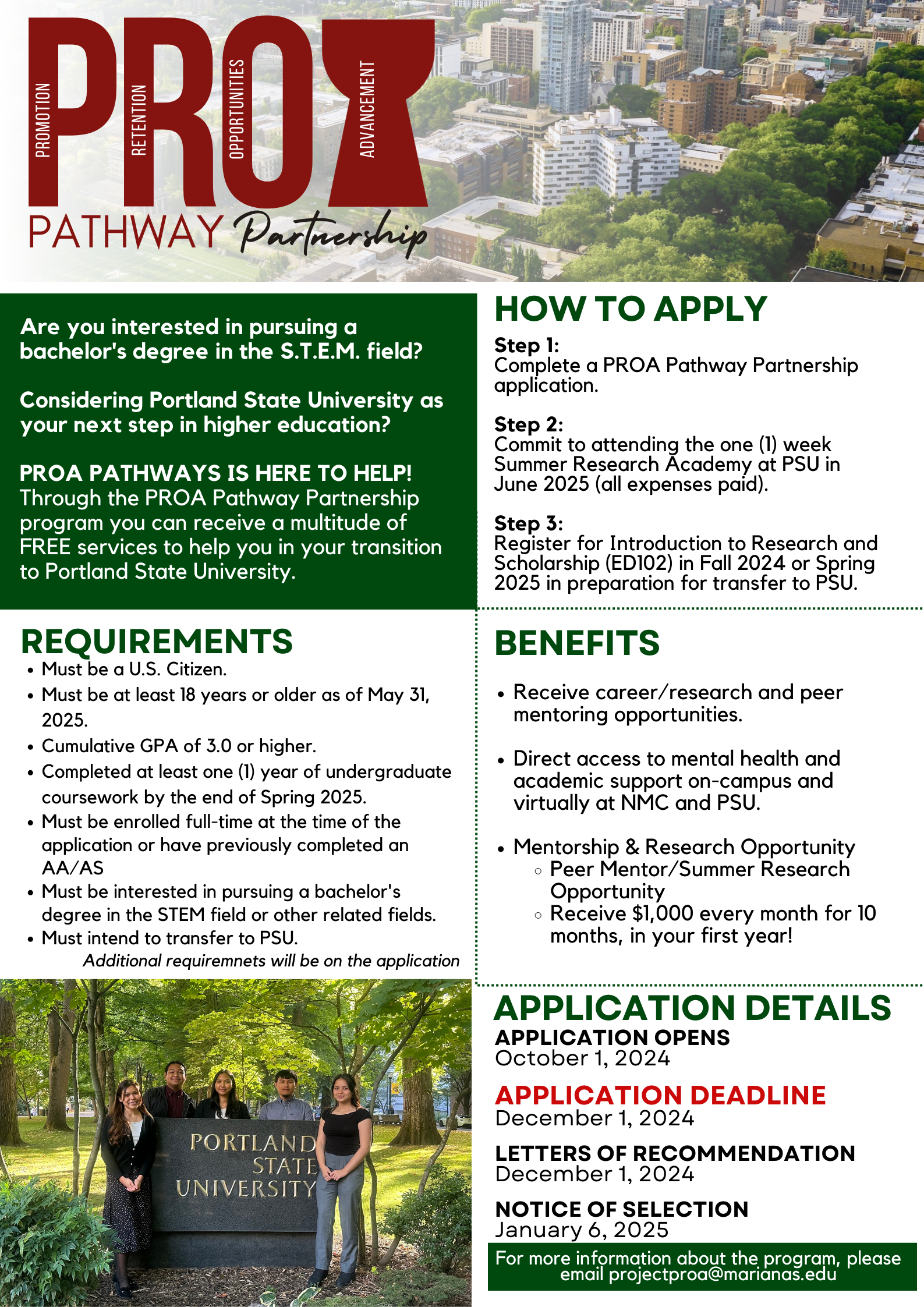 Fall 2024   PROA Pathways Partnership Flyer